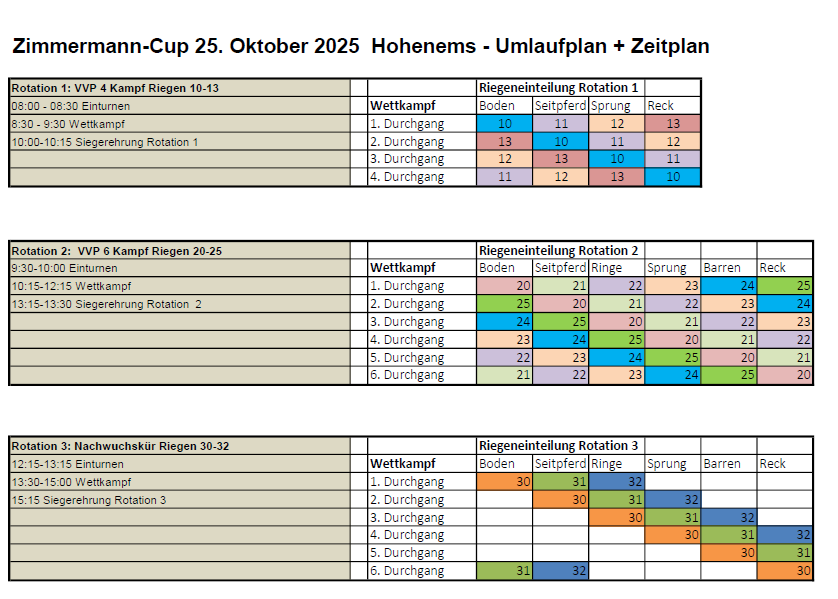 Zimmermann-Cup 2025 - Zeitplan & weitere Infos