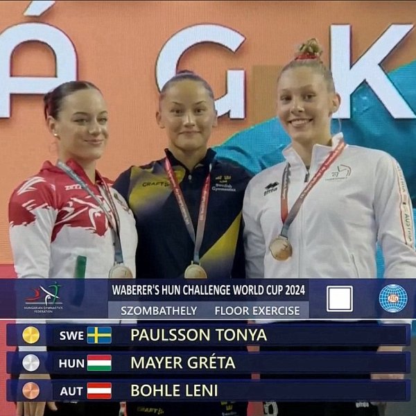 Silber und 2x Bronze für Leni Bohle beim Ungarn-Turnweltcup