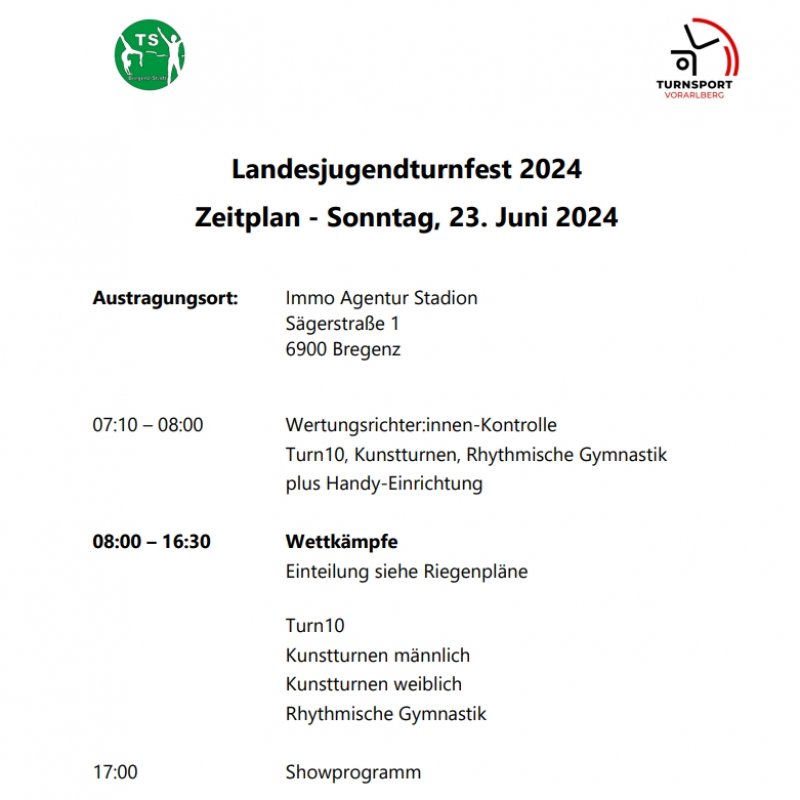 Alle Detailinformationen zum Landesjugendturnfest